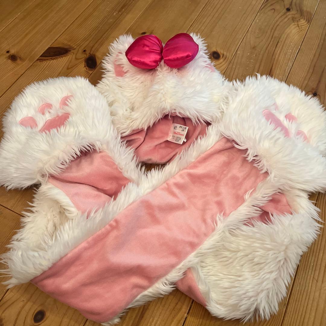 ディズニー　マリーちゃん　マフラーファンキャップ　カチューシャ