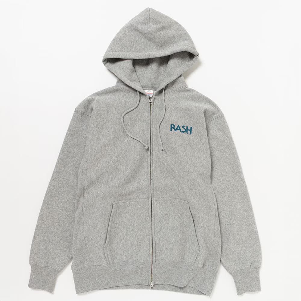 RASH WETSUITS 2026 羽バックフルジップパーカー ヘザーグレー