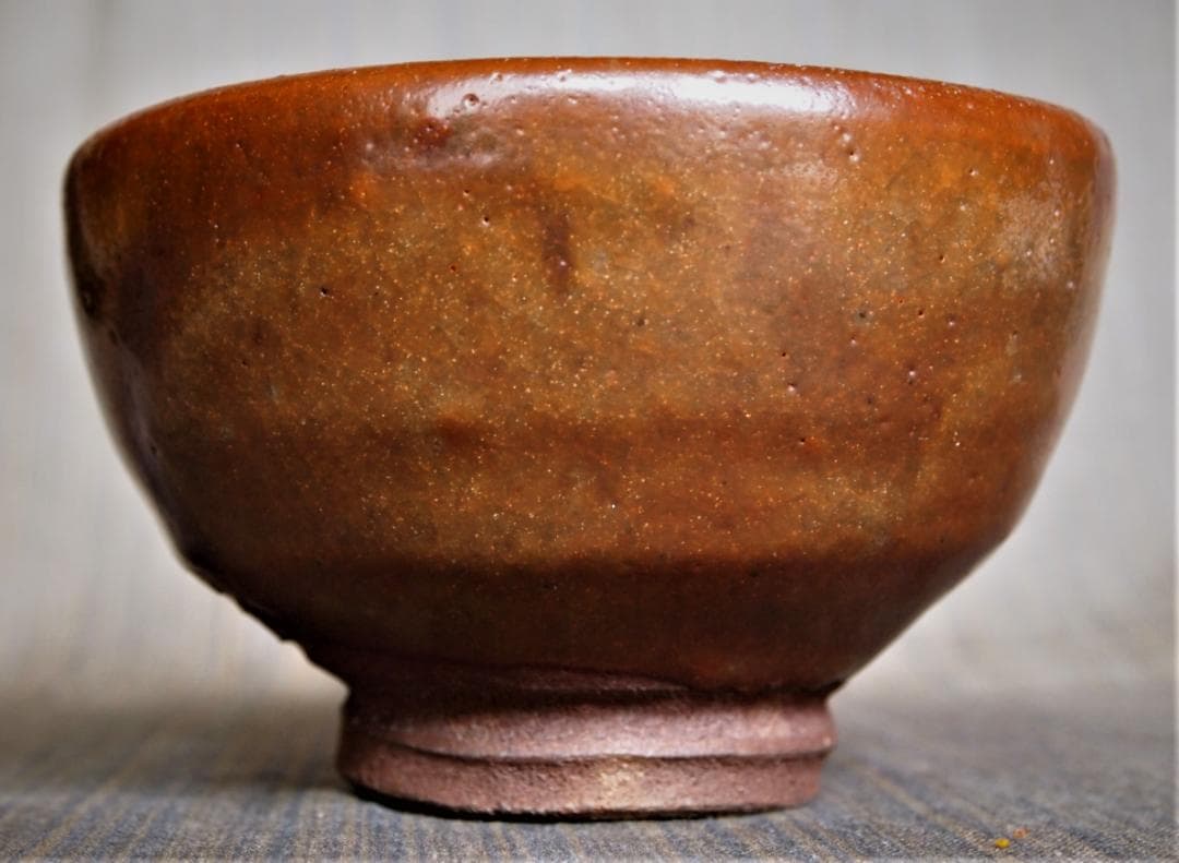 希少作★山田和《師：加藤唐九郎》★唐津茶碗★共箱・共布