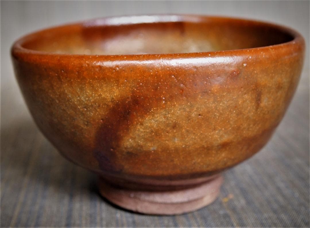 希少作★山田和《師：加藤唐九郎》★唐津茶碗★共箱・共布