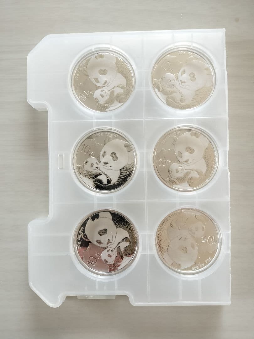 2019年 パンダ 銀貨 1オンス 6枚セット