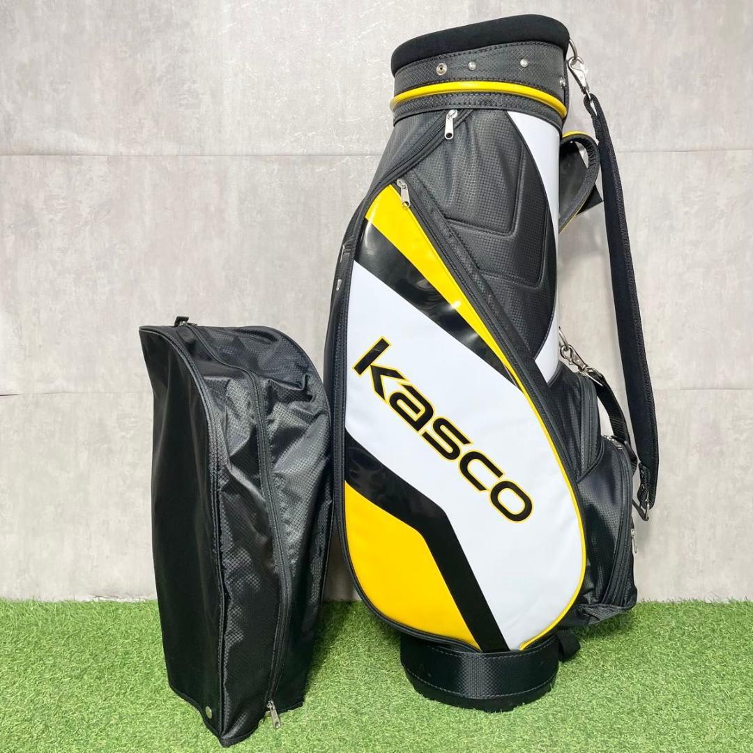 【未使用品】kasco キャスコ キャディバッグ ゴルフバッグ イエロー 大人気