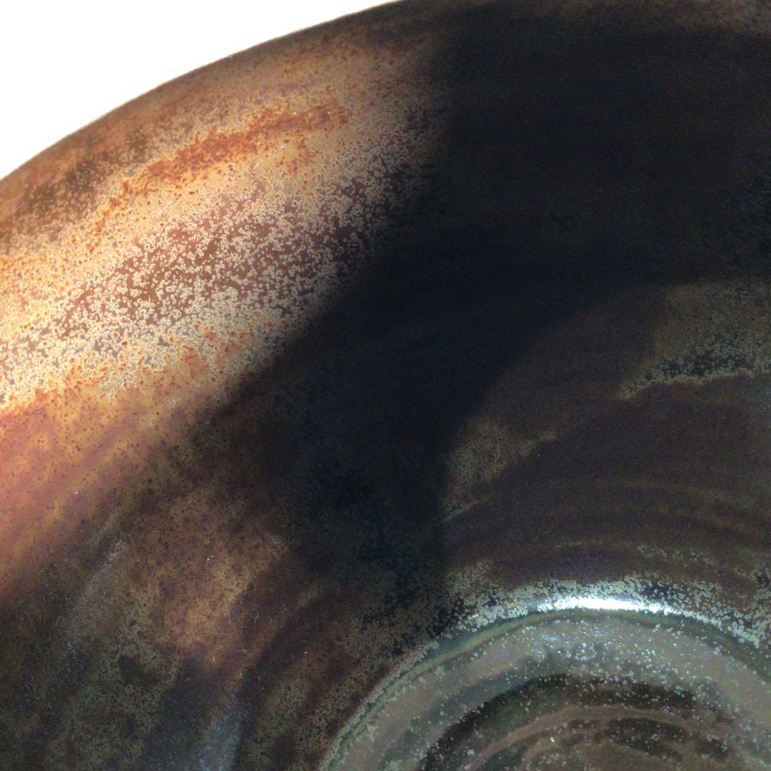 Ｎ６０４　水指　『高取焼』『碧山窯造』『兎摘み』　共箱　茶道具