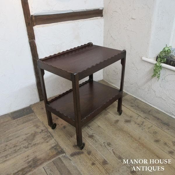 イギリス アンティーク 家具 キッチンワゴン トロリー カフェ 英国 6077e
