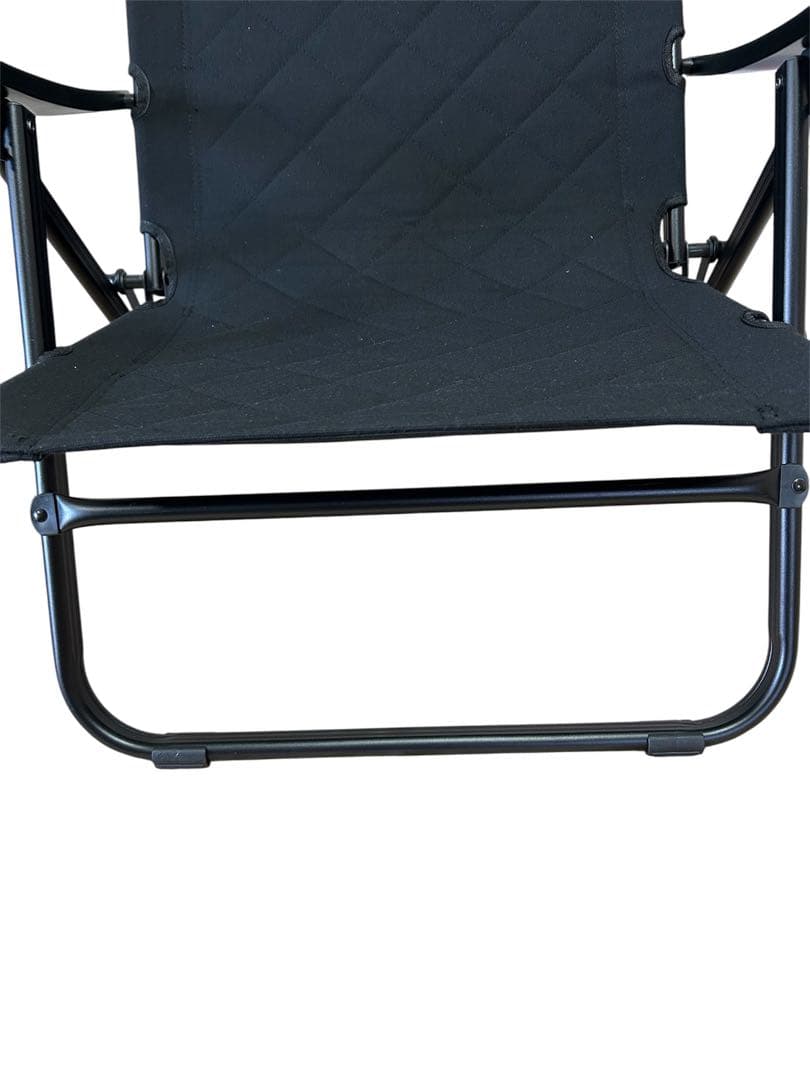 極美品　RcrCamp リクライニングローチェア 収納袋付き ブラック