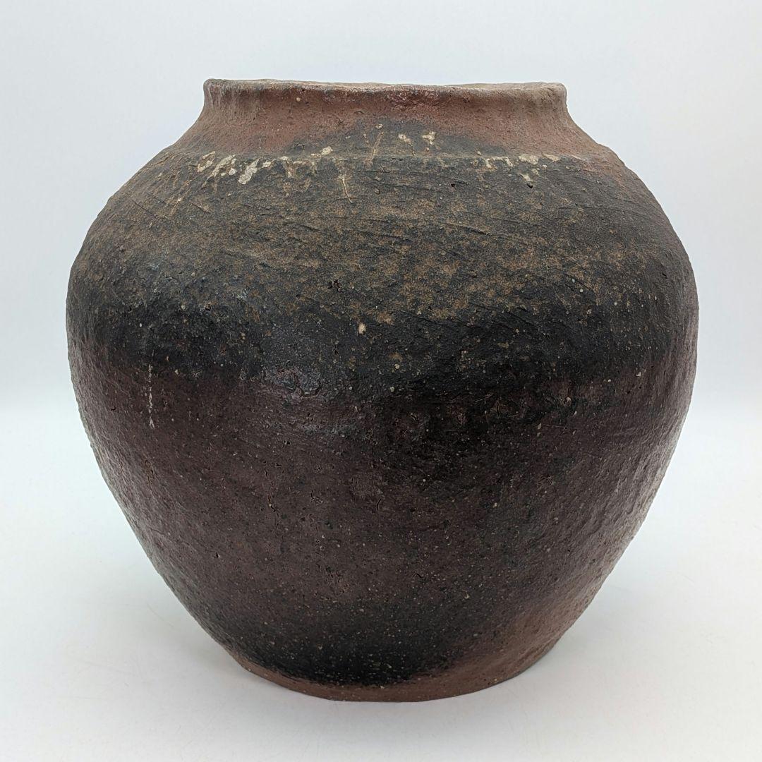 【水漏れあり】中村六郎 備前焼 大壺 大壷 紐作り 希少 置物 インテリア つぼ