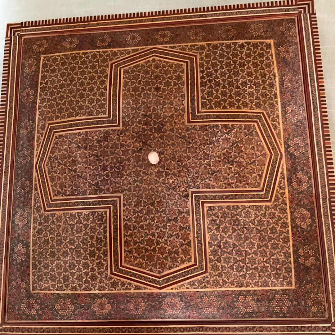 ペルシャ　寄木細工　蓋付き箱　50年前イラン