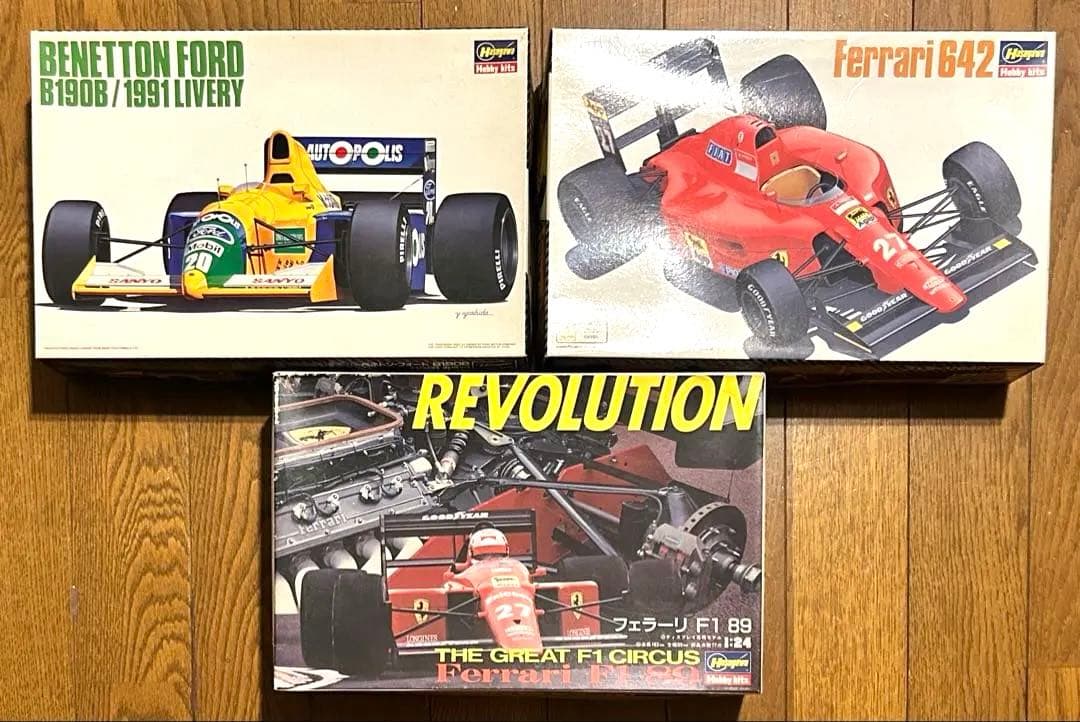 【未組立】ベネトン・フォードB190B・フェラーリ642・フェラーリF1 89