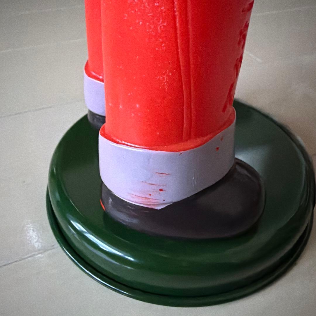 【当時物】ペコちゃん首振り人形不二家　ミルキーブリキ台座 約30cm 昭和レトロ