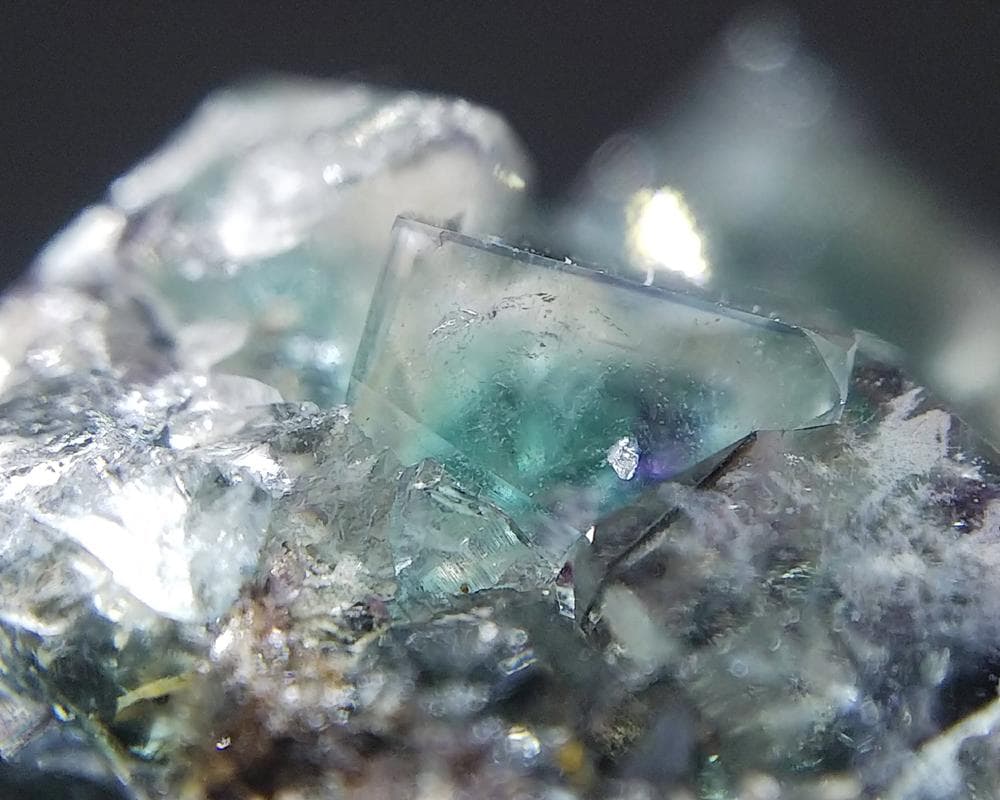 451 オコルス鉱山 フローライト クリア×ブルーグリーン 蛍石