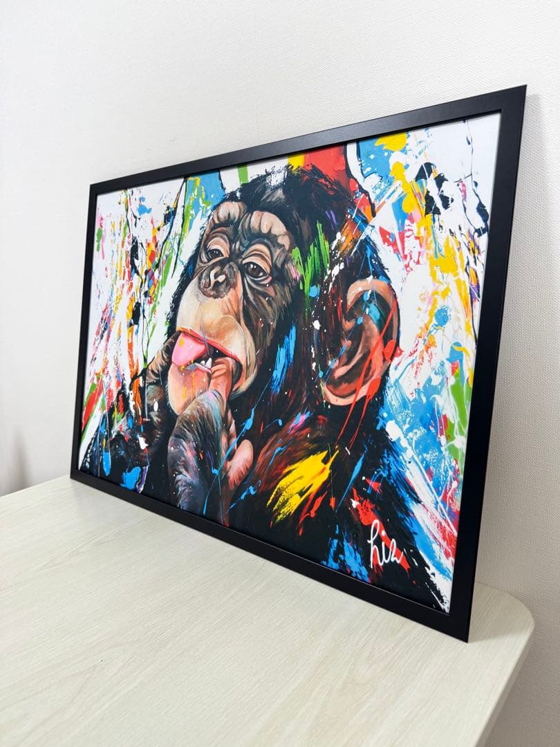 No.165フレーム付きキャンバスアート　ブランドアートポスター　バンクシー