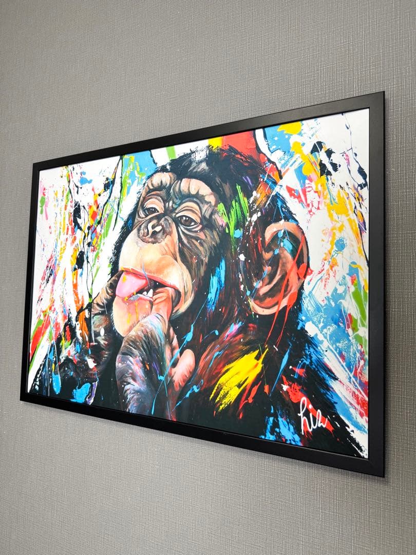 No.165フレーム付きキャンバスアート　ブランドアートポスター　バンクシー