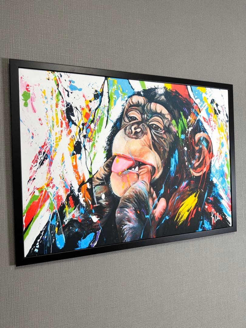 No.165フレーム付きキャンバスアート　ブランドアートポスター　バンクシー