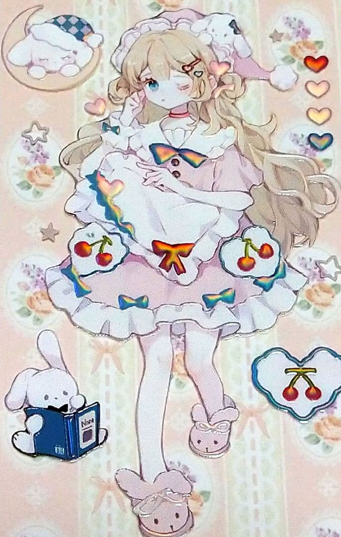 ☆SALE☆J216＃晚安(虹光)切り売り海外人物マステ女の子