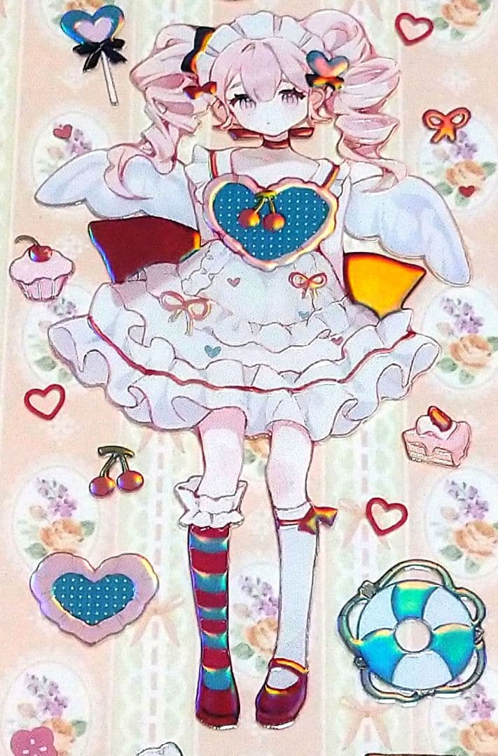 ☆SALE☆J216＃晚安(虹光)切り売り海外人物マステ女の子