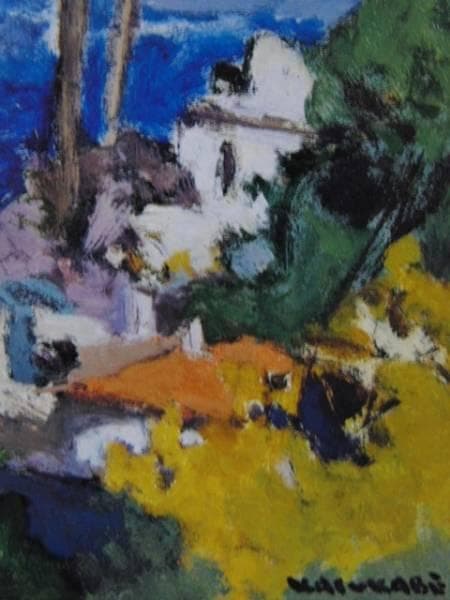 春日部洋、【カンヌ】、希少な額装用画集より、新品額装付、状態良好