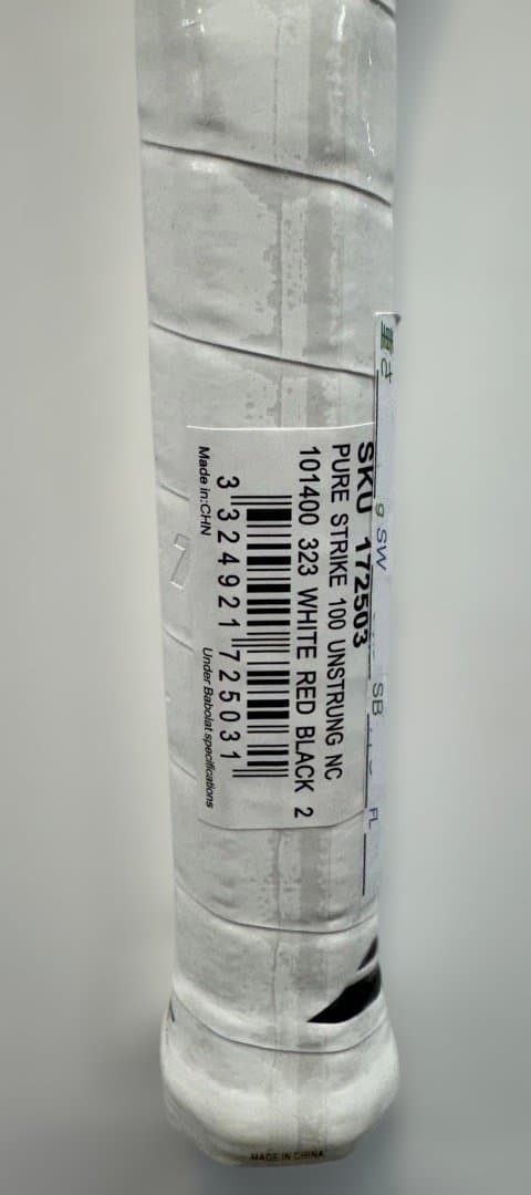 Babolat Pure Strike 100 ホワイト/レッド/ブラック G2