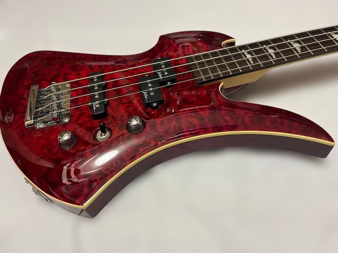 B.C.Rich モッキンバードベース　シースルーレッド　Masterpiece