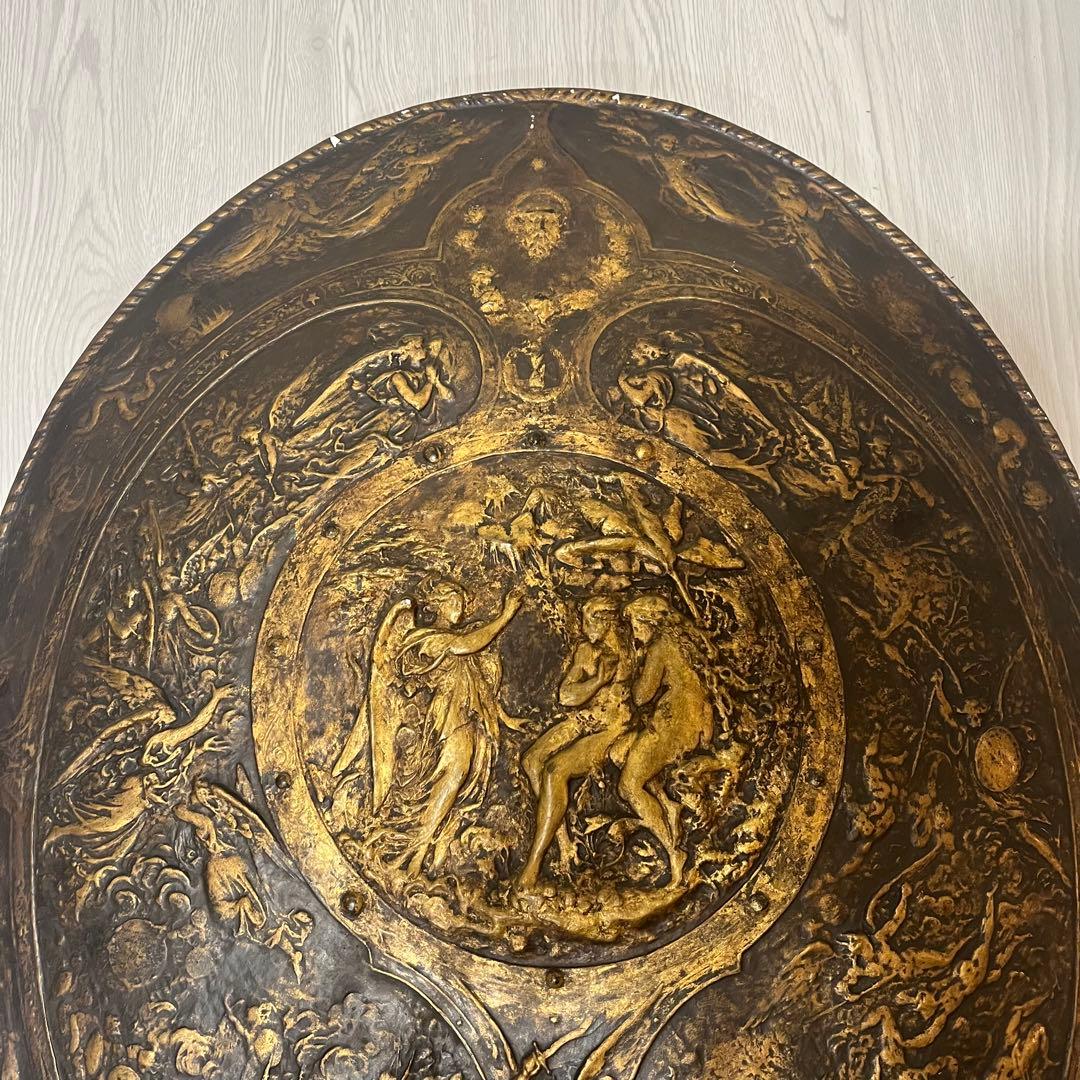 稀少フランスアンティーク、失楽園・聖戦、特大レリーフ、エンジェル　聖母マリア