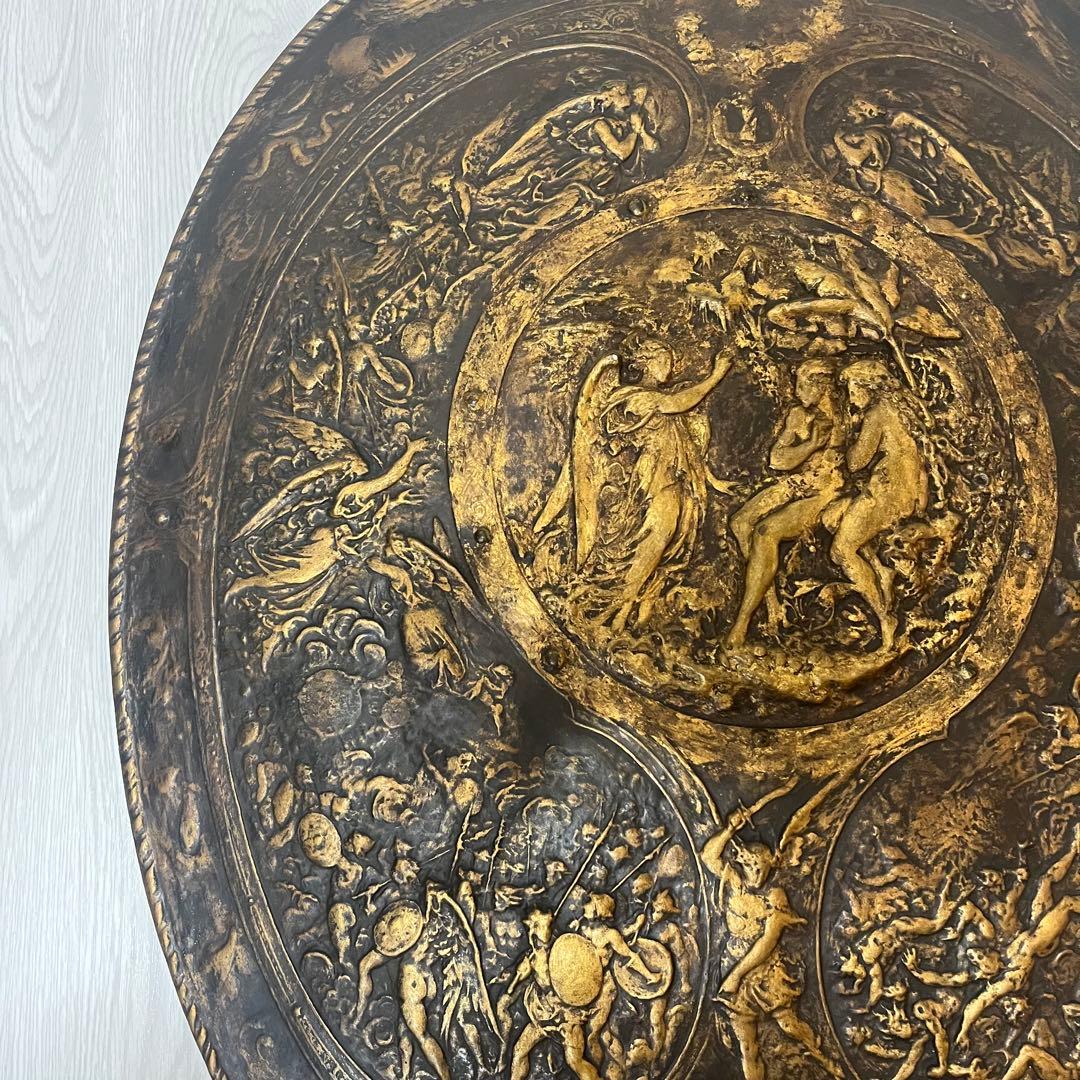 稀少フランスアンティーク、失楽園・聖戦、特大レリーフ、エンジェル　聖母マリア