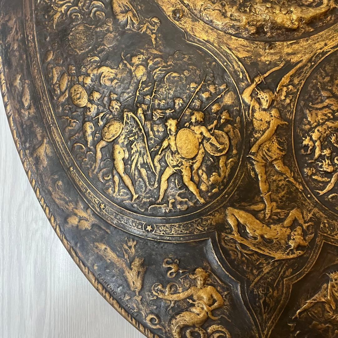 稀少フランスアンティーク、失楽園・聖戦、特大レリーフ、エンジェル　聖母マリア