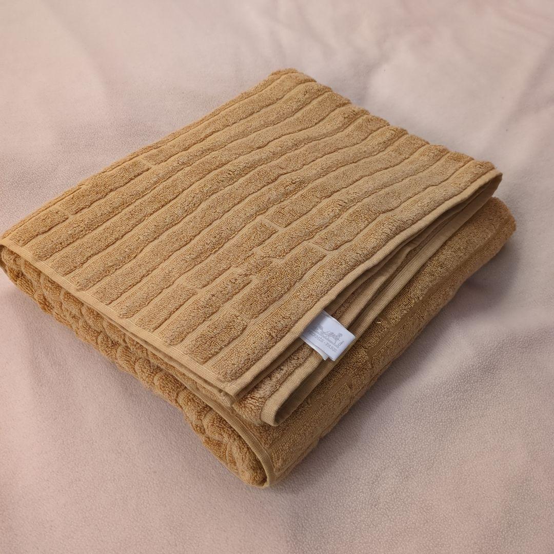 【未使用】エルメス　ラビリンス　ビーチタオル　165×99cmベージュバスタオル