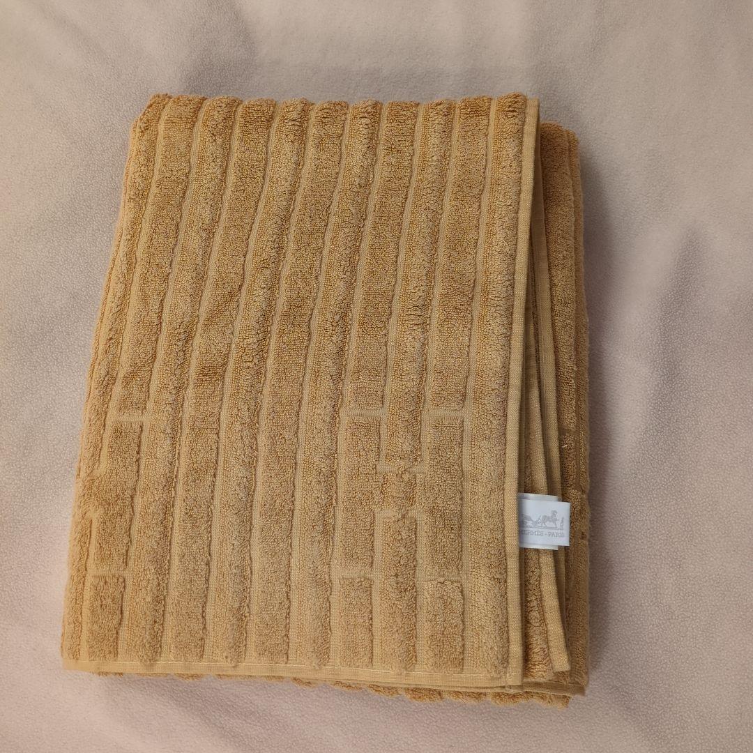 【未使用】エルメス　ラビリンス　ビーチタオル　165×99cmベージュバスタオル