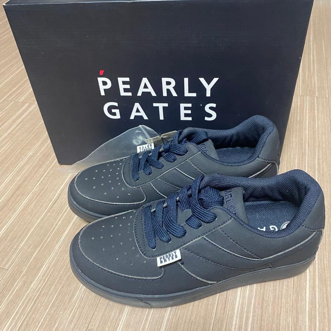 新品未使用　PEARLY GATES ネイビー スニーカー 22.5cm