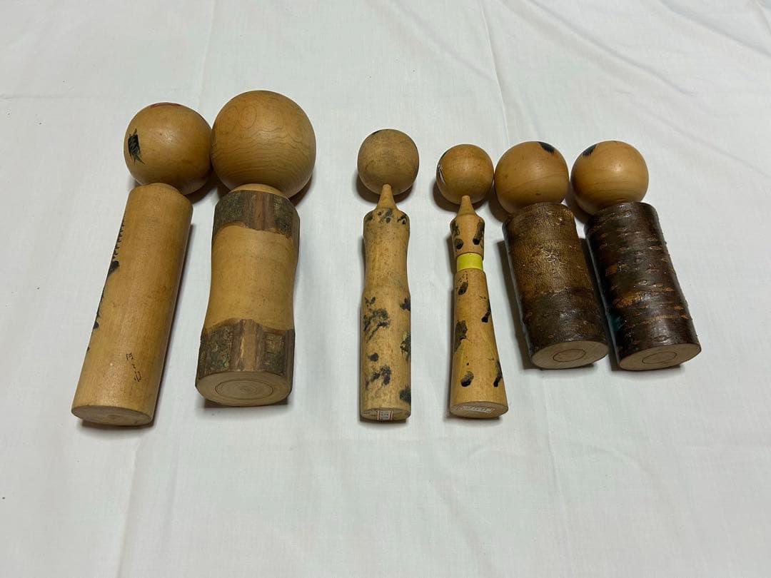 伝統的な木製こけし人形コレクション　まとめ売り41体