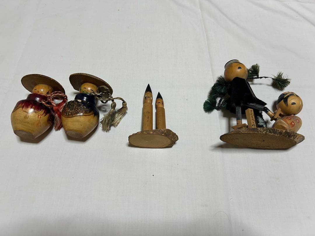 伝統的な木製こけし人形コレクション　まとめ売り41体