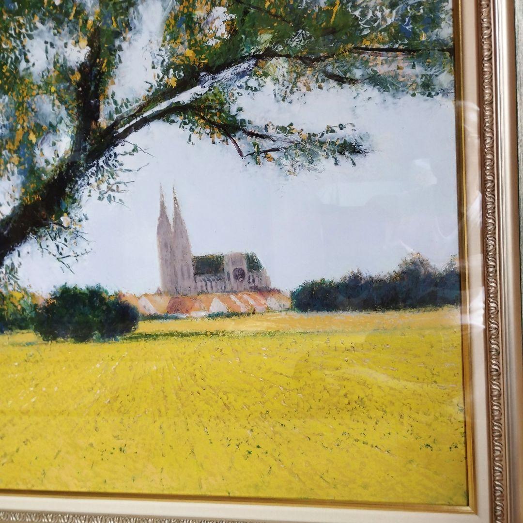 [真作] 島田三郎/題名「7月のシャルトル」/大作、油彩F30号/極美品