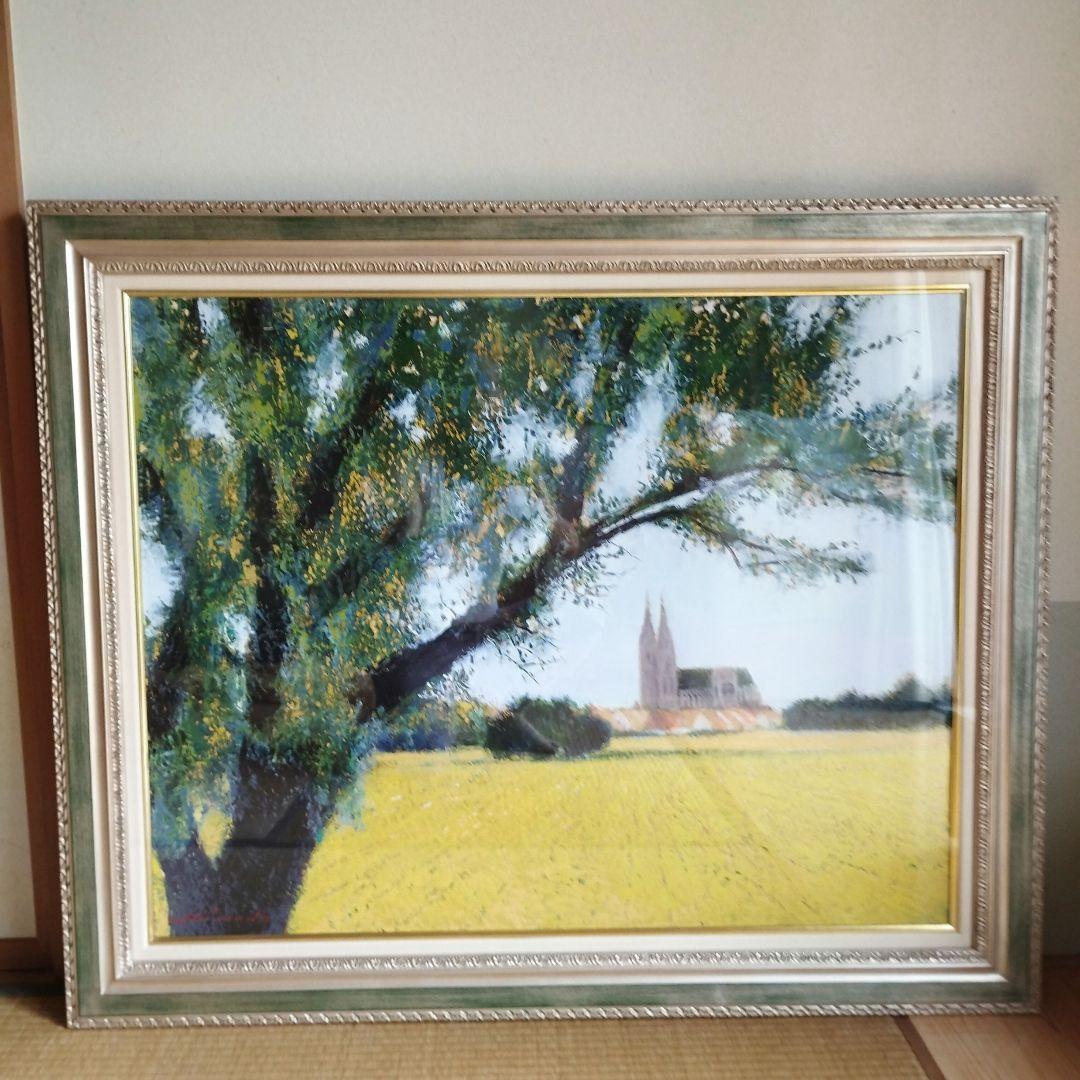 [真作] 島田三郎/題名「7月のシャルトル」/大作、油彩F30号/極美品