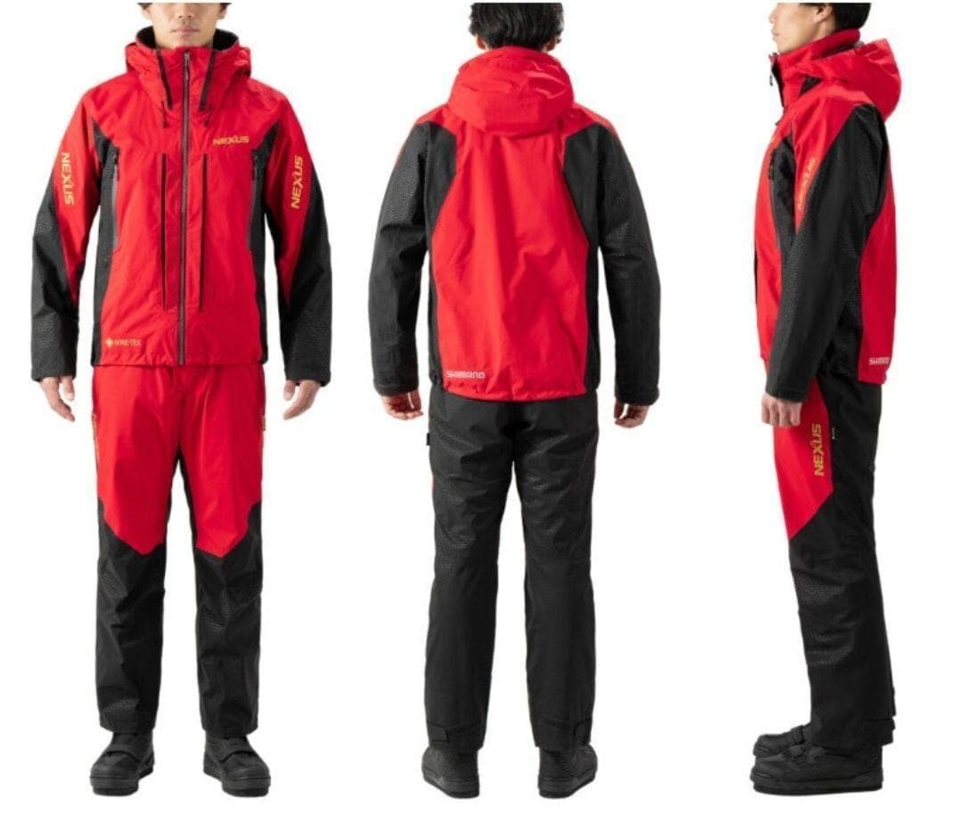 【新品】シマノ ネクサス テクノレイヤードスーツ M レッド RT-133W