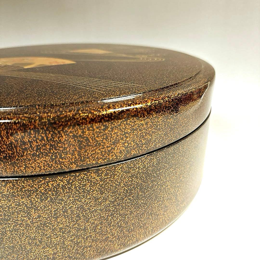 輪島塗　梨子地扇面蒔絵　茶櫃　参州 造 作家物