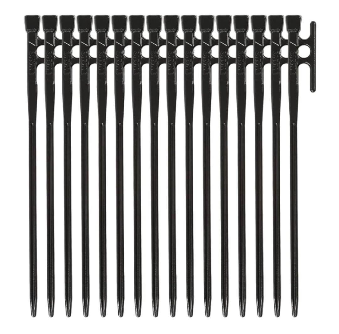 鍛造ペグIWANO 16本、金槌、ケース、折りたたみトング、火吹き棒セット