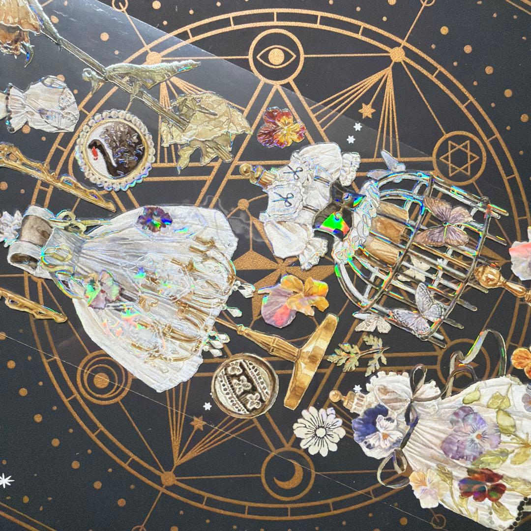 【8957】海外　マステ　中古巻　貝殻光マスキングテープ　残量多め　人物系