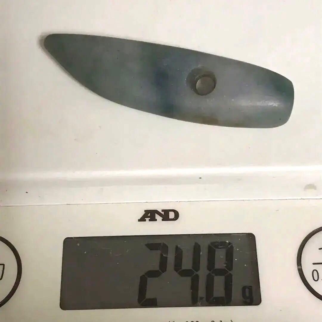 shop販売中　糸魚川翡翠大珠　ろうかん青グレー　24.8g 出土品