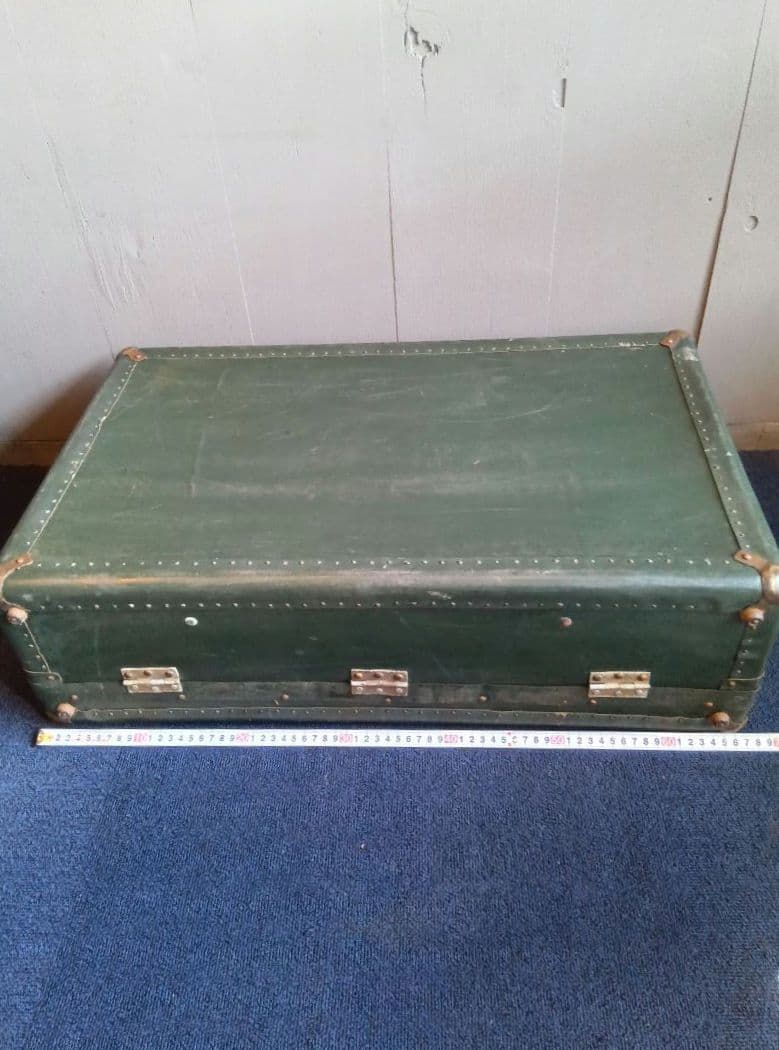 緑色　トランク　ヴィンテージ　レトロ　昭和