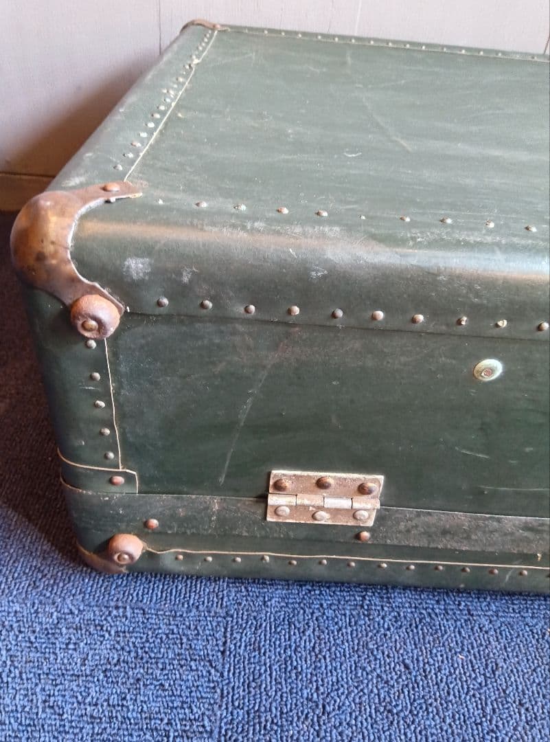 緑色　トランク　ヴィンテージ　レトロ　昭和