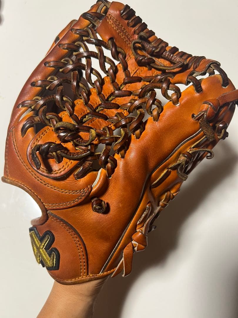 アトムズ　硬式グローブ オレンジ　ATOMS