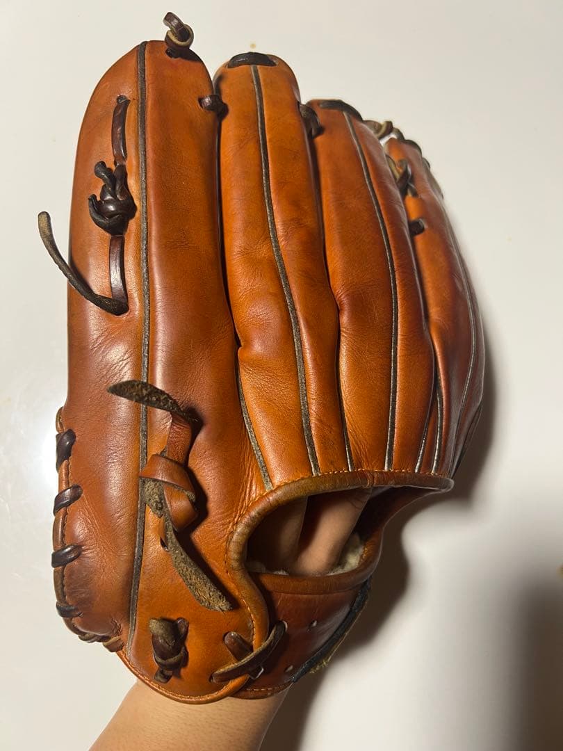 アトムズ　硬式グローブ オレンジ　ATOMS