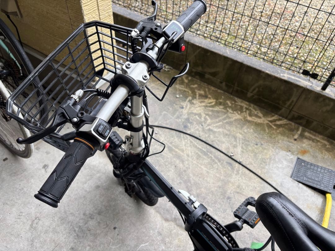 ANSUNUO電動アシスト自転車 ブラック 前カゴ付き