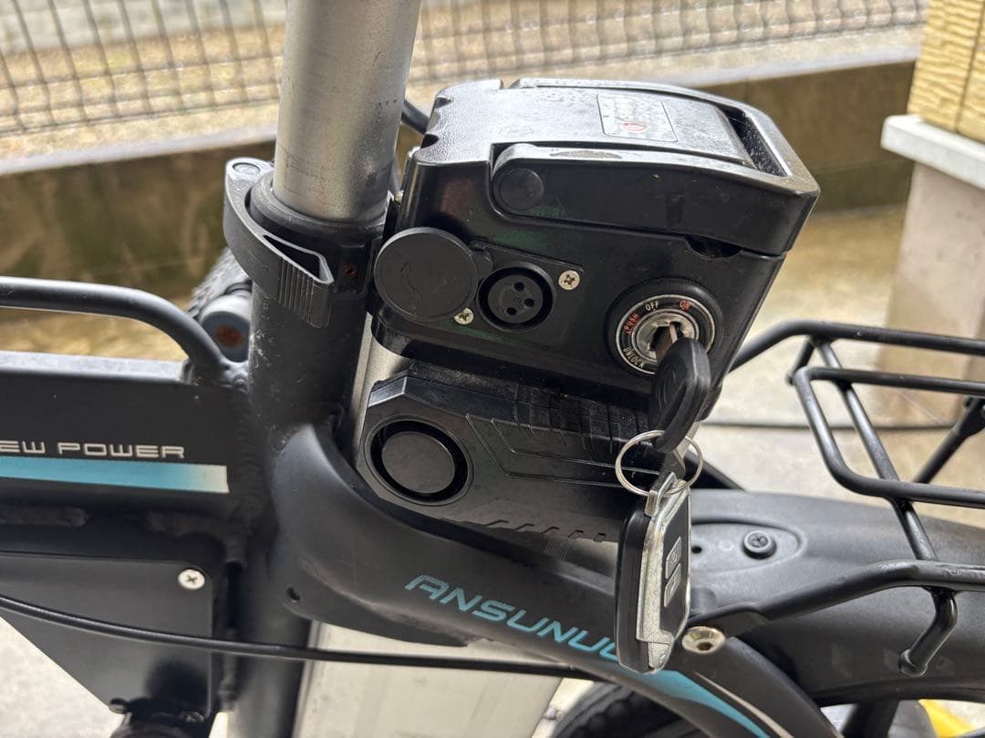 ANSUNUO電動アシスト自転車 ブラック 前カゴ付き