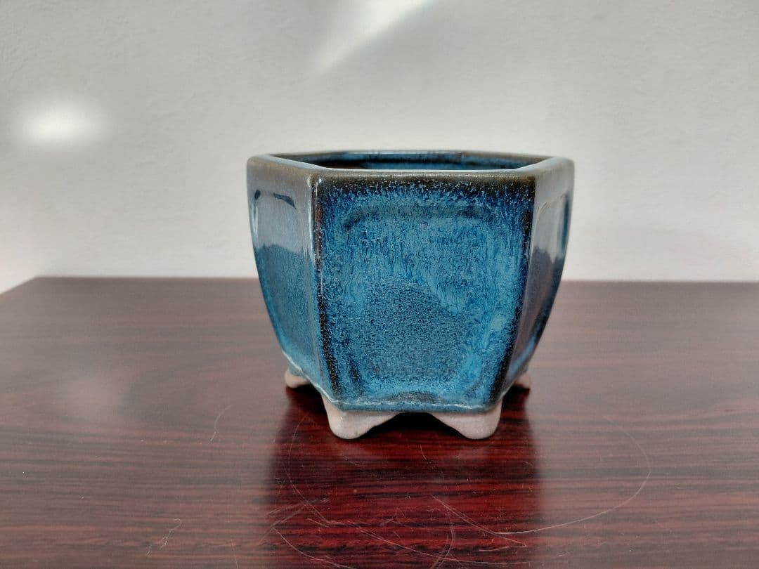 海鼠釉　鉢　盆栽鉢　詳細不明