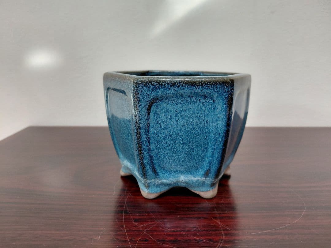 海鼠釉　鉢　盆栽鉢　詳細不明