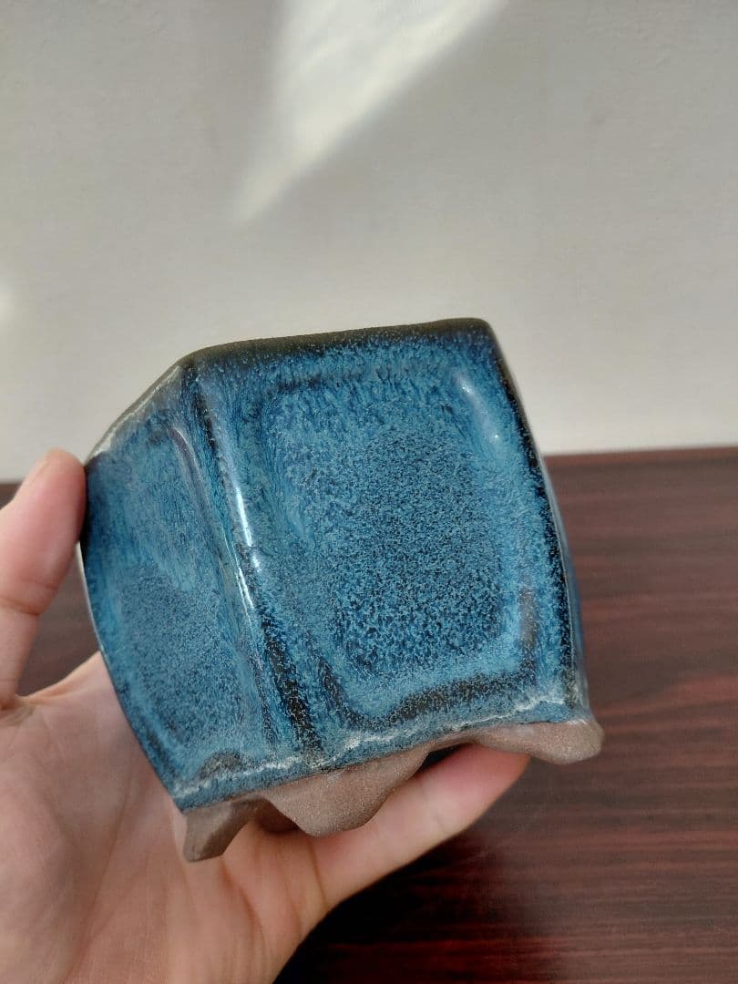 海鼠釉　鉢　盆栽鉢　詳細不明