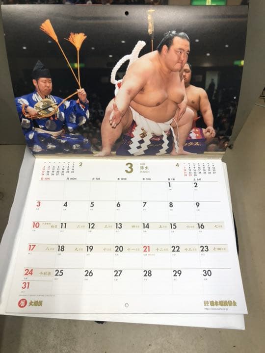 大相撲 2019年 カレンダー 壁掛け