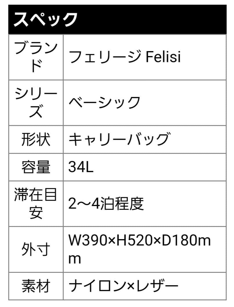 Felisi フェリージ キャリーケース