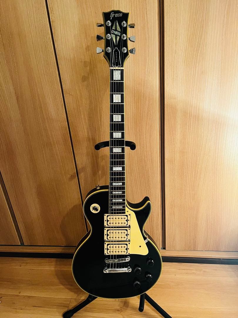 Greco レスポールカスタム 3PU ブラック ハードケース付 日本製