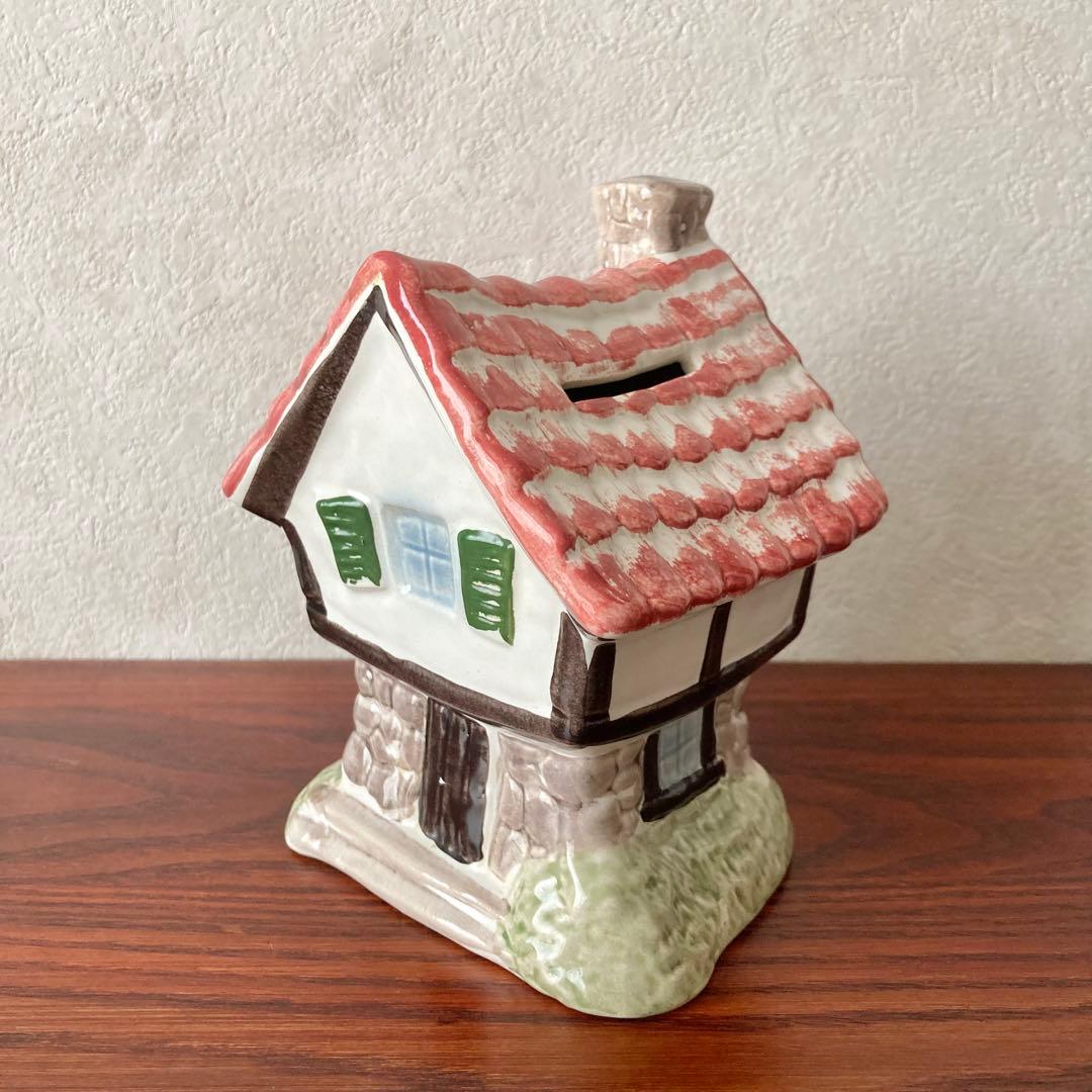 ゲーベル　貯金箱　コテージ型　陶器　置物　ドイツ　ヴィンテージ